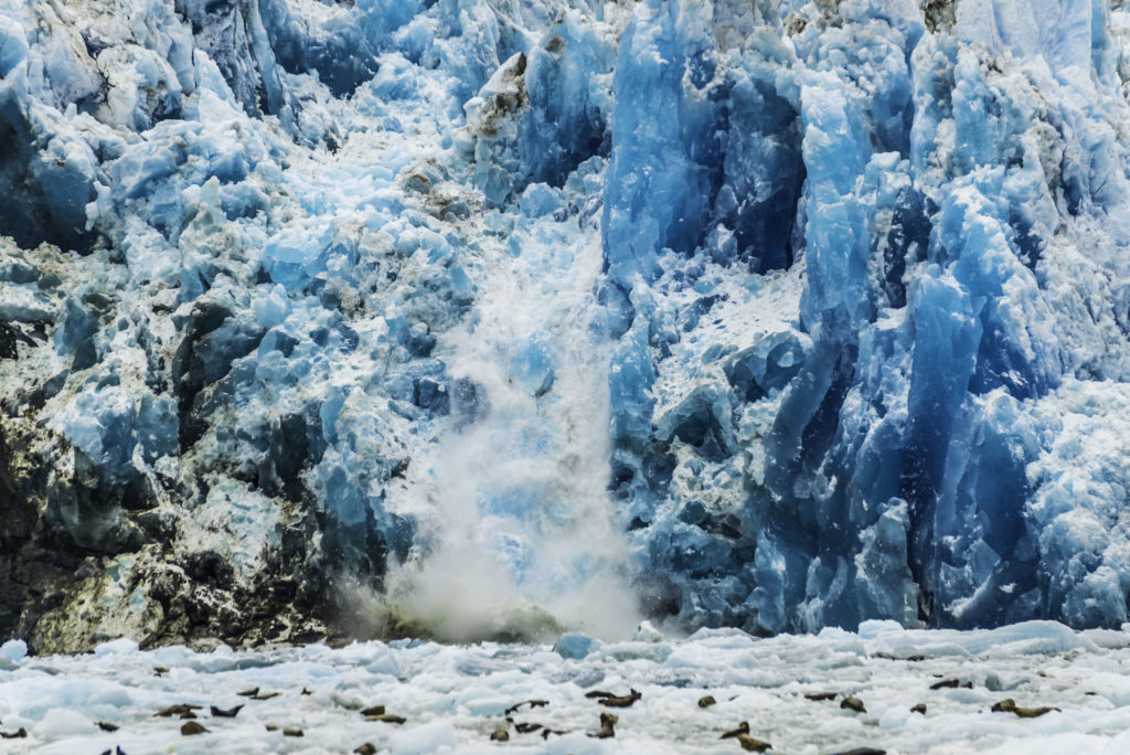 Witnessing the glacier calve is a powerful sight to behold